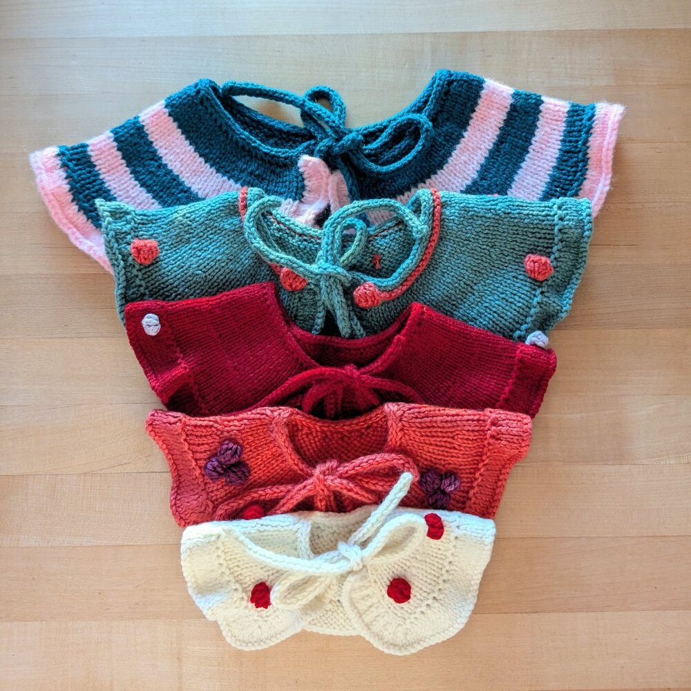 Dog pet handmade handknitted collar costume sweater M - Picture 9 of 11